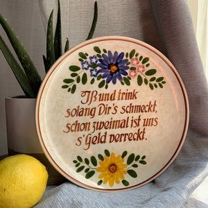 VTG German Wall Hanging Plate SMF Schramberg